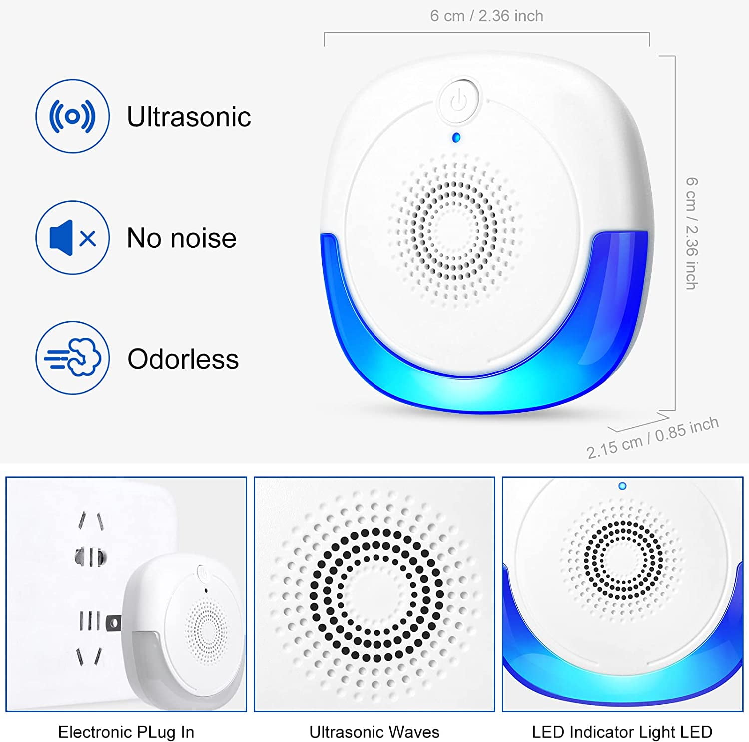 Buy Ultrasonic Pest Repeller, 6 Pack Electronic Pest Repellent Plugin
