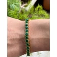 thumbnail image 3 of 18k Gold Plated Natural Green Emerald Round Gemstone Tennis Bracelet 925 Sterling Silver Wedding Jewelry Dainty Bracelet Graduation Gift, 3 of 7