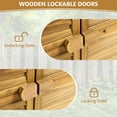 thumbnail image 6 of Outdoor Storage Cabinet with Lockable Door & Waterproof Roof, 2 Removable Shelves for Garden Tools, Durable Wood Shed for Patio & Backyard, Compact Vertical Design, 6 of 9