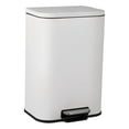 thumbnail image 1 of 13.2 Gallon Trash Can for Kitchen, Stainless Steel Step Trash Can with Soft-Close Lid & Removable Inner Bucket, Rectangular Garbage Can for Office Bathroom Living Room, White, 1 of 7