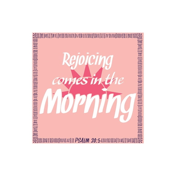 Rejoice In Morning Pink Sunrise 12 x 12 Wood Wall Sign Plaque
