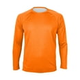 thumbnail image 6 of WTOBBY Men's Solid Color Raglan Long Sleeve Sports Top with Athletic Fit for Casual Workouts and Outdoor Activities Breathable Performance Shirt ,Orange XL, 6 of 6