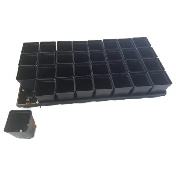 Set of 3 Trays and 96-2.5" Square Extra deep pots