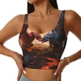 thumbnail image 2 of Lsque Lava Dragon Printed Women'S Sports Bra, Compression, Moisture Wicking, High-Impact Sports Bra For Women,Supportive sports bra-X-Large, 2 of 9