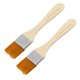 thumbnail image 1 of Bristle Wooden Handle Oil Painting Paint Brush 1.2" Width Orange 2 Pcs, 1 of 1