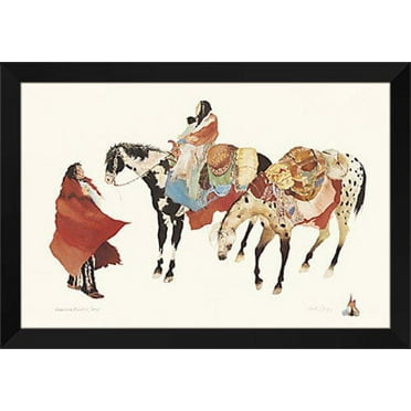 Carol Grigg Framed Art Print 40x28 "Leaving Winter-s Camp"
