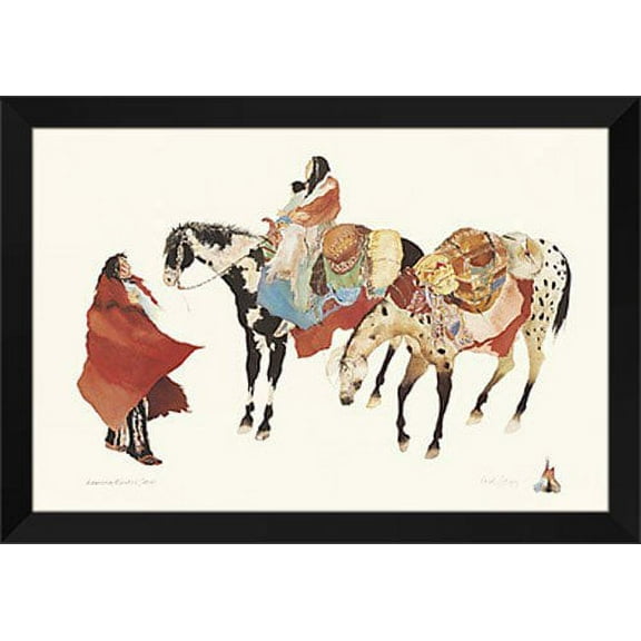 Carol Grigg Framed Art Print 40x28 "Leaving Winter-s Camp"