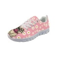 thumbnail image 3 of Psesaysky Daisy Pink Sneakers for Women Big Girls Durable Running Shoes Sports Shoes Dog Pattern Printed Shoes Nice Gift for Wife Daughters, 3 of 7