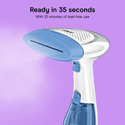 Conair Handheld Garment Steamer for Clothes, ExtremeSteam 1200W, Portable Handheld Design, White/Blue