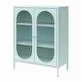 thumbnail image 4 of Mr. Kate Luna Short 2-Door Metal Accent Cabinet with Fluted Glass, Sky Blue, 4 of 14