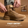 thumbnail image 6 of NORTIV 8 Men’s 8-Inch Tactical Work Boots, Lightweight Breathable Military Combat Boots with Side Zipper, Cushioned, for Hiking, Work & Motorcycle, 6 of 9