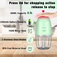 thumbnail image 3 of Procesador de alimentos: mini procesador de alimentos inalámbrico y picador de alimentos pequeño portátil para verduras, ensalada de frutas, cebolla, ajo, cocina, 1,3 tazas, 10 0 oz, 150 vatios, recip, 3 of 5