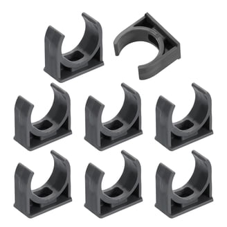 2-Pack Adjustable Stainless Steel Wall-Mount Pipe Support – Height-Adjustable Bracket With Silicone Pad, Fits 3/4" (25-27mm) Pipes, Screws Included