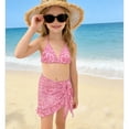thumbnail image 2 of RMGVDSD Bikini Swimsuits for Girls Leopard Print Bikini Swimwear 3 Piece Set For Girls Halter Top Bikini Bottoms With Cover Up Beach Skirts 8-9 Years, 2 of 9