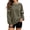 Army Green, variant on LUVDA Crewneck Sweatshirts for Women Contrast Trim Oversized Pullover Long Sleeve Loose Fit Casual Fall Tops