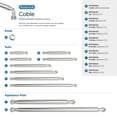 thumbnail image 6 of Amerock Coble 6-5/16 inch (160mm) Center-to-Center Polished Chrome Cabinet Pull, 6 of 6