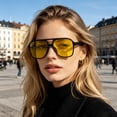 thumbnail image 6 of VOUZZA Sunglasses Retro Double Bridge Square Frame Fashion Trend Shades Outdoor Goggles Uni, 6 of 6