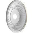 thumbnail image 4 of Ekena Millwork 19"OD x 3 1/2"ID x 1"P Berkshire Thermoformed PVC Ceiling Medallion (Fits Canopies up to 8 3/8"), Universal Metallic Champagne Mist, 4 of 5