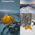 thumbnail image 2 of 2 Person Yellow 4 Season Waterproof Double Layer Camping Tent for Hiking Mountaineering Travel, 2 of 7
