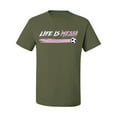 thumbnail image 2 of Wild Bobby Life Is Miami Soccer GOAT Sports Men Tee, Military Green, 4X-Large, 2 of 5