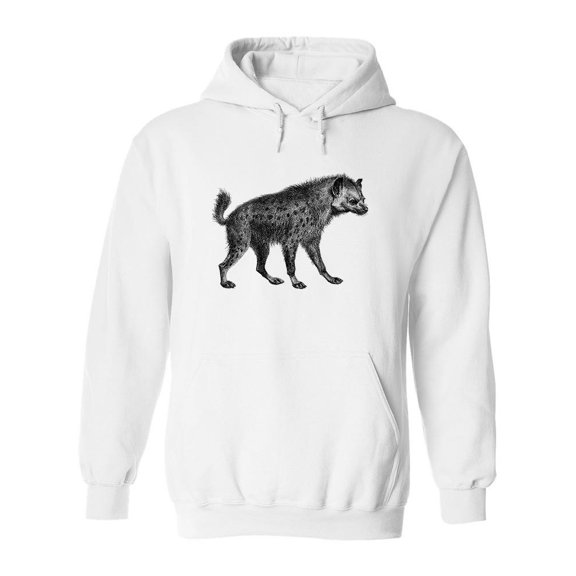 Hyena Pencil Drawing Hoodie Men -Image by Shutterstock, Male XX-Large