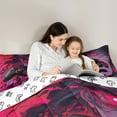 thumbnail image 5 of Castle Fairy Anime Girl Twin Comforter Sets for Teenagers,Black Red Gamepads Bedding Set, 5 of 8