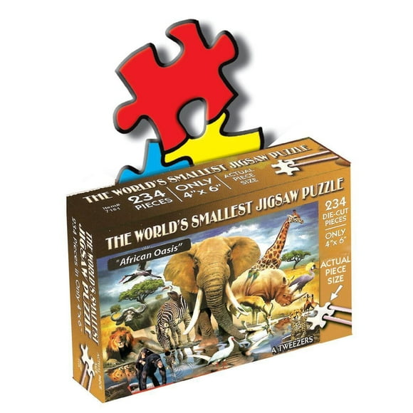 TDC Games le Plus Petit Puzzle du Monde - Oasis Africaine - 4 x 6 Pouces