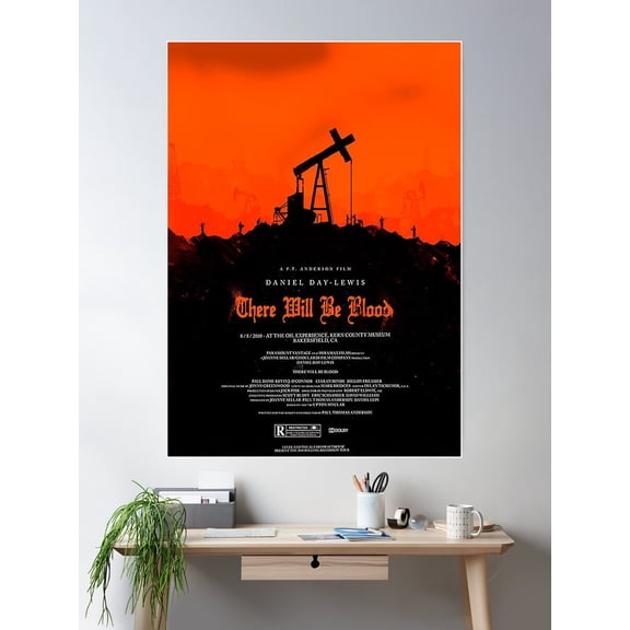 There Will Be Blood - Vintage Movie Poster Wall Art, Modern Wall Decor For Living Room Bedroom, 8x12 UNFRAMED