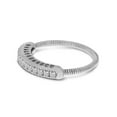 thumbnail image 3 of 14K White Gold Stretch Diamond Band Comfort Ring (.25 ct) 4-Prong Setting, 3 of 5