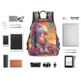 thumbnail image 4 of Yiaed Meditating Cute Horse Print Lightweight Backpack Travel Backpacks Hiking Daypack for Women Men, 4 of 5