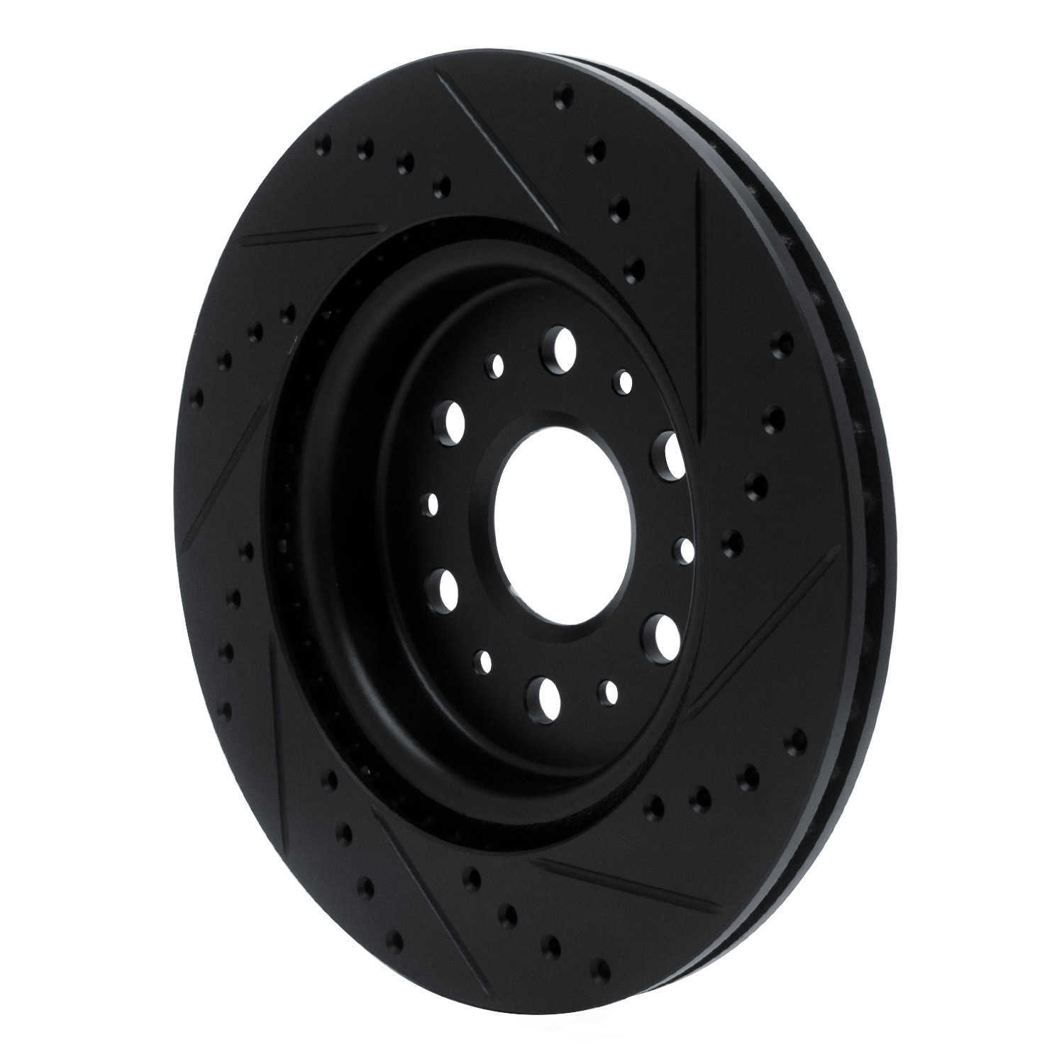 Dynamic Friction Company 633-48000L DFC Brake Rotor - Drilled And Slotted - Black