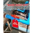 thumbnail image 4 of 20 Pcs Main Shut Off Valve Tags 2 x 2.5 Inches Plastic Valve Identifier Tag Plumbing Identification Pipe Tags, White and Red$$Office, 4 of 6