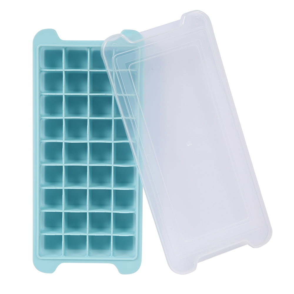 Creative Ice Mold Plastic Ice Cube Tray with Lid Maker Square Kitchen Tool LP
