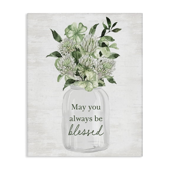 Stupell Industries French Country Be Blessed Bouquet Canvas Art, 16 x 20, by Lettered and Lined