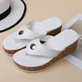 thumbnail image 6 of Mostsola Flip Flops for Women Platform Sandals Casual Slip on Shoes Wedge Thong Sandals Slides, 6 of 8