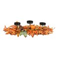 thumbnail image 2 of DAMAI Fall Centerpiece Table Decorations, 23.6'' L Assorted Artificial Pumpkins,Berries, Maple Leaves with 3 Candle Holders,Autumn Table Centerpiece for Harvest Party Thanksgiving Halloween, 2 of 7