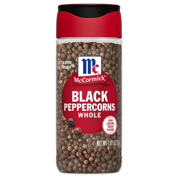 Pack Of 2 McCormick Whole Black Peppercorns, 1.87 oz (Package May Vary)