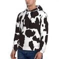 thumbnail image 3 of Salouo Cow Skin 2 Pattern Men's Fall Hoodie Sweatshirt,Sport Hoodie with Pockets for Men Pullover Casual Hooded Sweatshirt-Small, 3 of 7