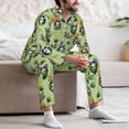 thumbnail image 7 of Pofeuu Cute Panda Bear In Greenery Forest Print Men's Long Sleeve Pajama Set Pijamas Para Hombres Pijamas Para Hombres Mens Pajamas Set-X-Large, 7 of 7