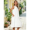 thumbnail image 3 of DARING DIVA Linen Sleeveless Dress S White, 3 of 7