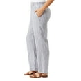 thumbnail image 2 of Briggs Womens Linen Blend Pull On Pant (Blue Stripe, M), 2 of 4
