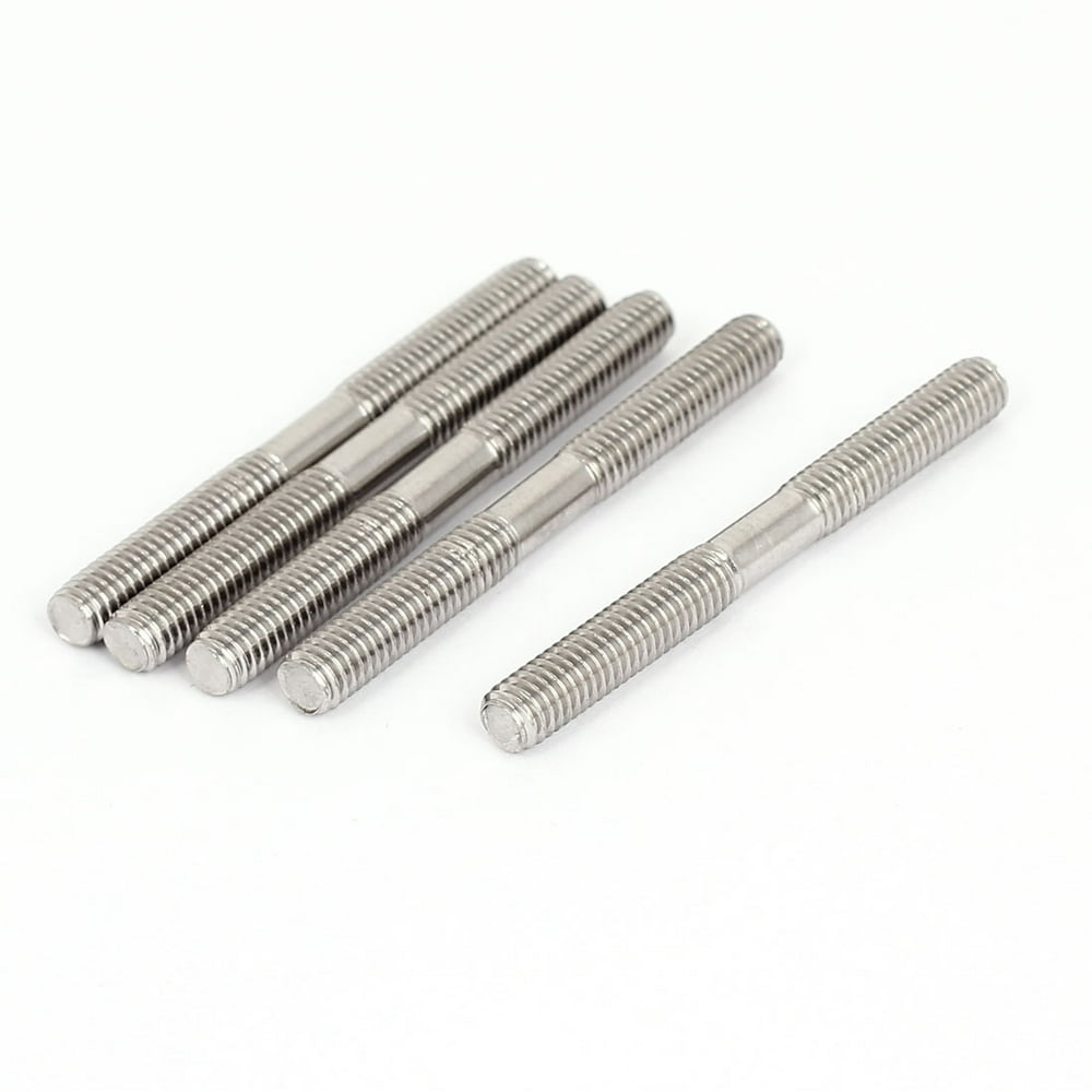 Uxcell M6x60mm 304 Stainless Steel Double End Threaded Stud Screw Bolt