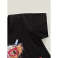 thumbnail image 6 of Bagilaanoe 2pcs Toddler Baby Girl Long Pants Set Print Short Sleeve T-shirt Tops + Rainbow Flare Trousers 9M 12M 2T 3T 4T 5T Kids Casual Outfits, 6 of 8