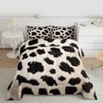 thumbnail image 2 of Homewish Cow Hide Bedding Comforter Set,Rustic Western Twin Comforter Sets,Black Beige Bedding Set For Teens,Breathable Home Decor Reversible,2 Pieces, 2 of 8