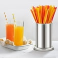 thumbnail image 7 of Countertop Straw Dispenser,Bexikou Coffee Stirrers Holder, Stainless Steel Drink Straw Holder, Spoons Forks Chopsticks Container Utensil Holder for Home Bar, 7 of 7