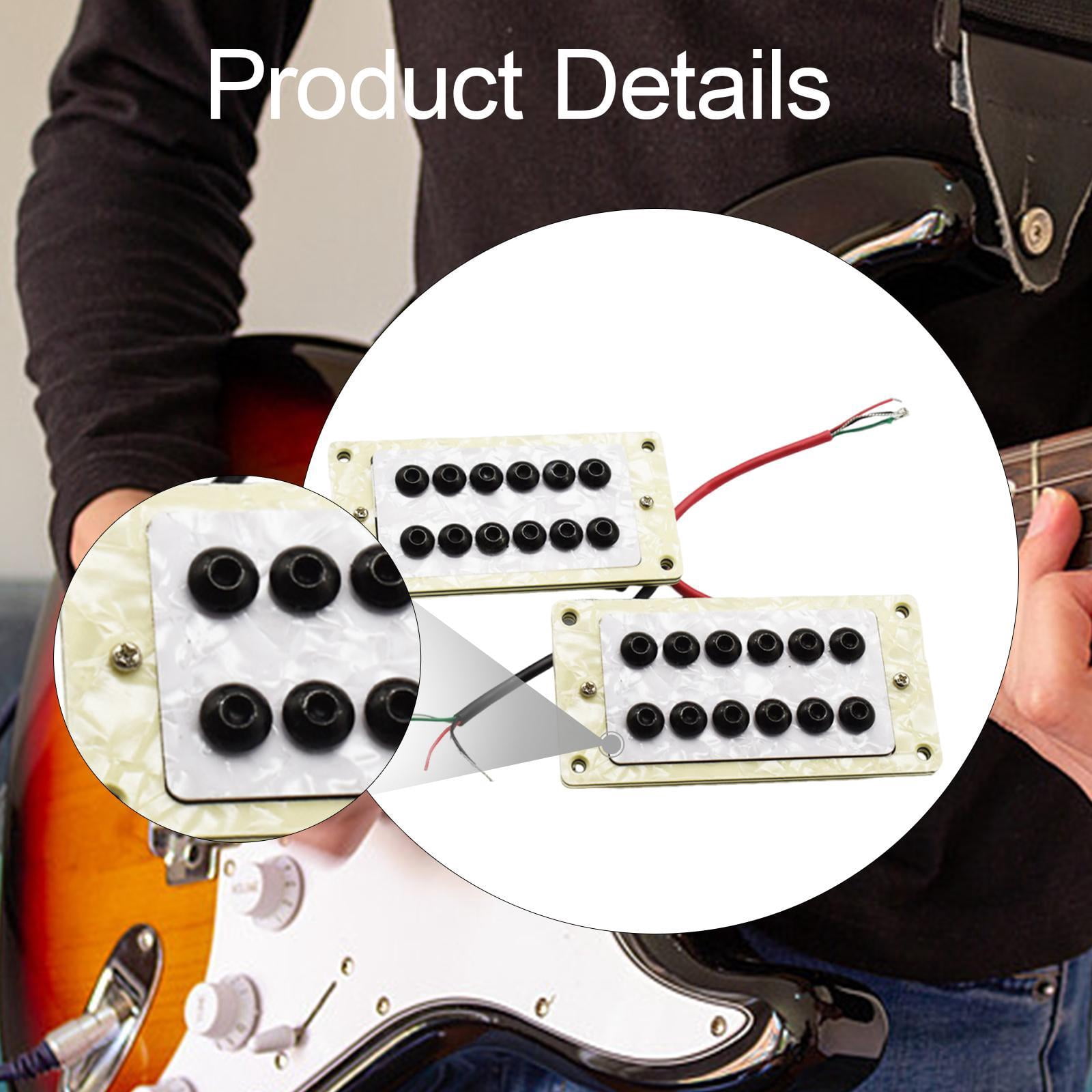 LeeQinersw Electric Guitar Humbucker Pickup Spare Part Replacement Compact Professional Easy to Install Musical Instrument Accessories Neck and Bridge