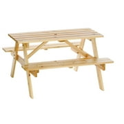Astonica 50100392 Junior Wooden Picnic Table For Kids, 38.6" x 38.6" x 22.3"