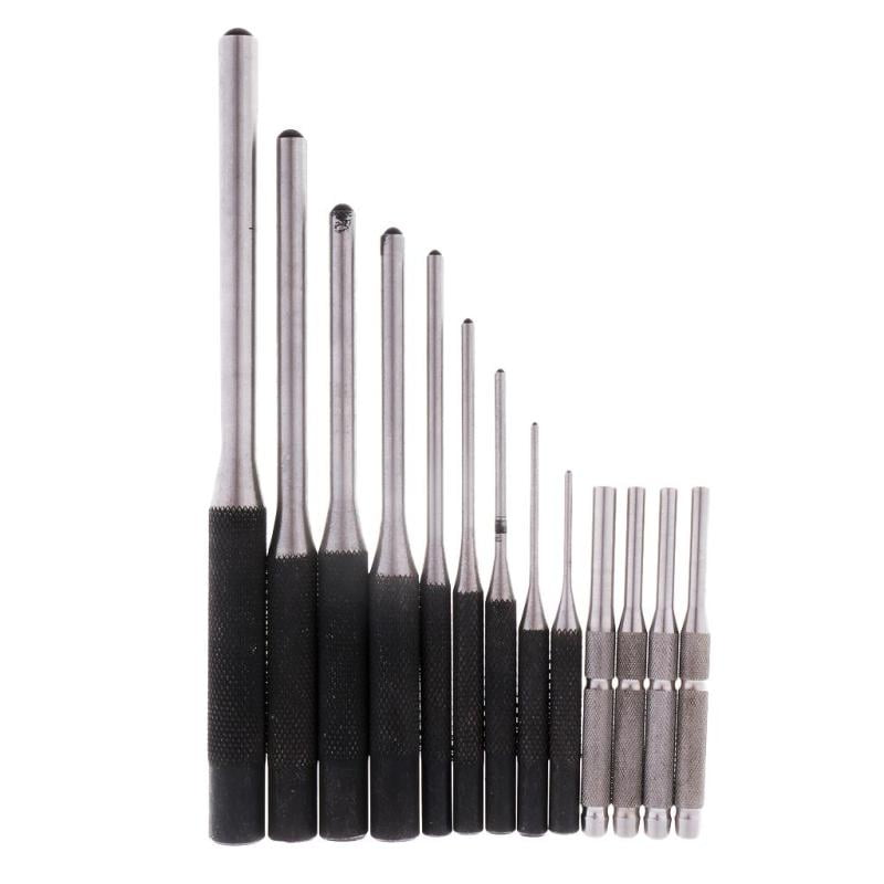 9pcs Roll Pin Punch Tool and 4pcs Hollow End Roll Pin Tool Starter Punch Kit 