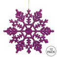 thumbnail image 2 of Vickerman M101606 Boîte de 8 Po. Flocon de Neige Pailleté Violet 12-Pvc, 2 of 2
