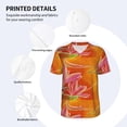 thumbnail image 4 of Daiia Orange Flower Psychedelic Mens Baseball Jersey Button Down Shirts Short Sleeve Sports Uniforms-3X-Large, 4 of 9
